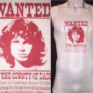 ⚡️JIM MORRISON Wanted Poster tank top L